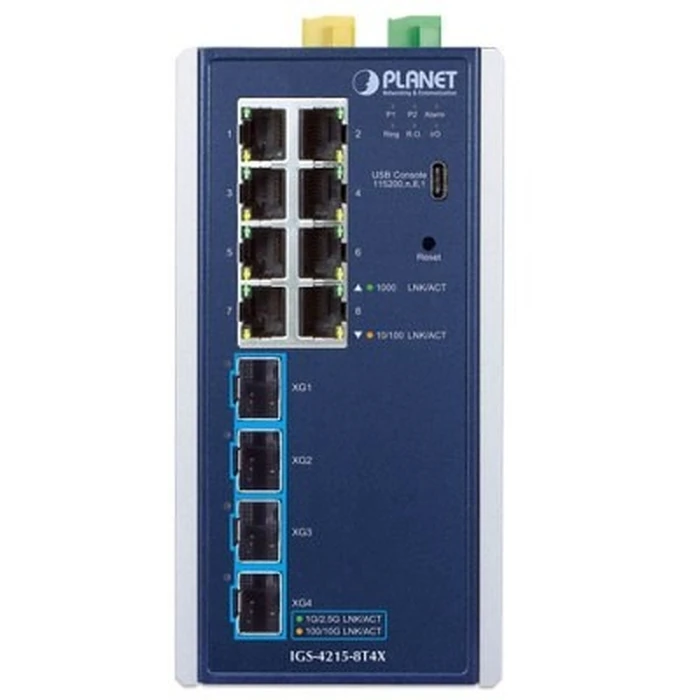 Network Switch Planet Industrial L2/L4 8-Port Managed IGS-4215-8T4X