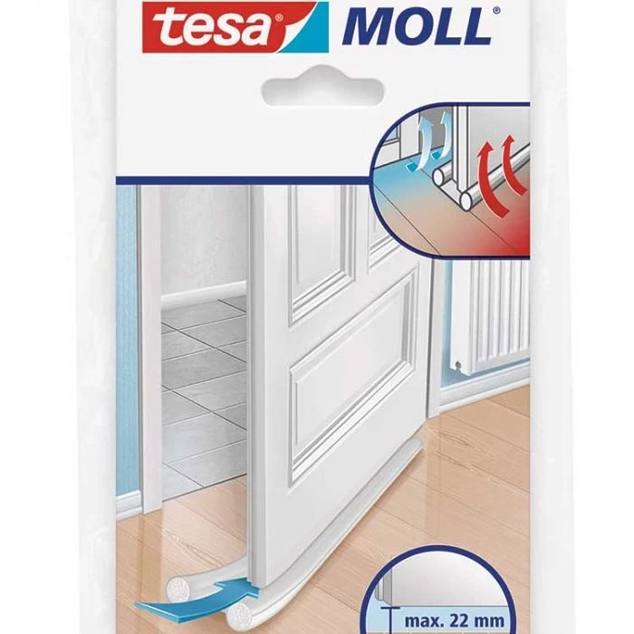 Αεροστόπ Tesamoll door bottom double seal 0.95mx 25mm white