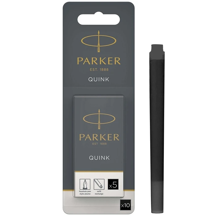 Ανταλλακτικό Μελάνι Parker QUINK Black 10 pieces