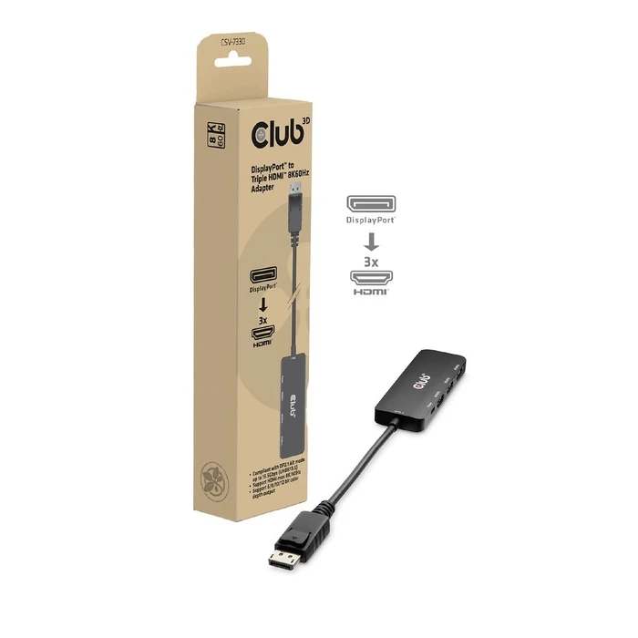 Αντάπτορας DisplayPort Club 3D 2.1 > 3x HDMI 2.1 8K60Hz