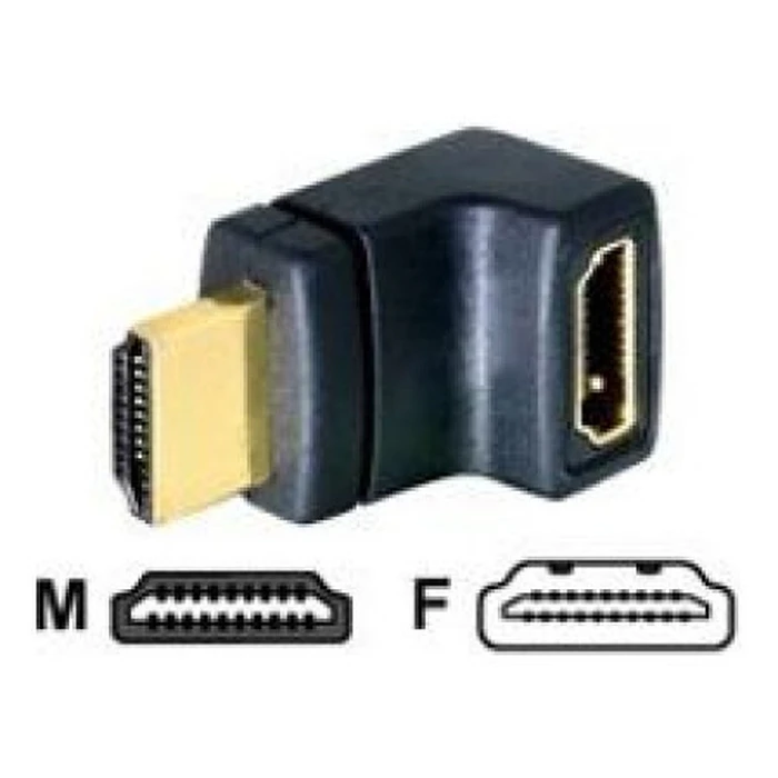 Αντάπτορας HDMI Delock HDMI A -> A F/M 90° above