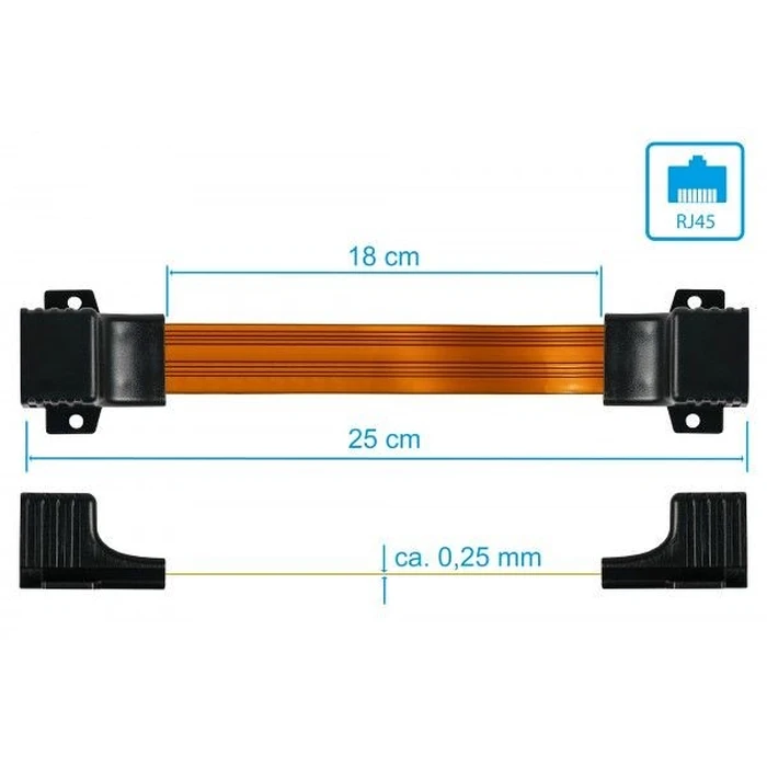 Αντάπτορας Δικτύου Goodconnections RJ45 window feedthrough transparent 25cm