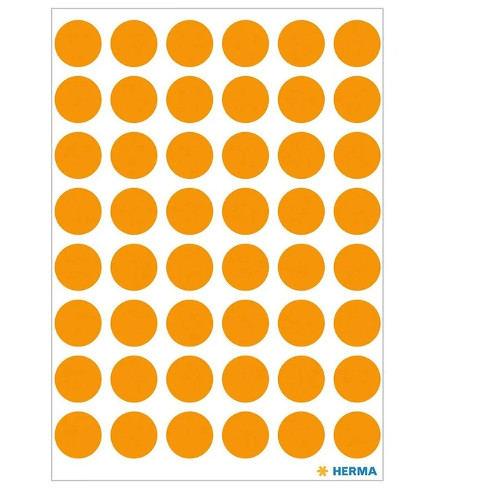 Αυτοκόλλητες Ετικέτες Herma multi-purpose labels/color dots 13mm round bright Orange