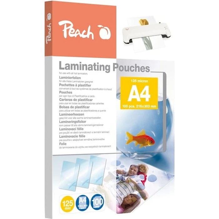 Ζελατίνες Πλαστικοποίησης Peach A4 125mic glittering PP525-02 100PK