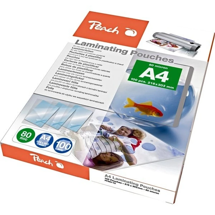 Ζελατίνες Πλαστικοποίησης Peach A4 80mic glittering PP580-02 100PK