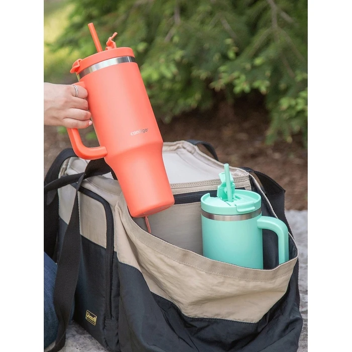 Θερμός Contigo THermalock Tumbler Trinkhalmbecher 1.2L coral