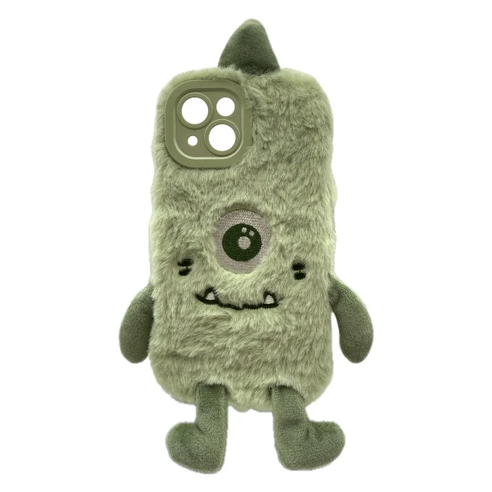 Θήκη Κινητού Realpower Flauschi 1,Green,fluffy iPhone 15