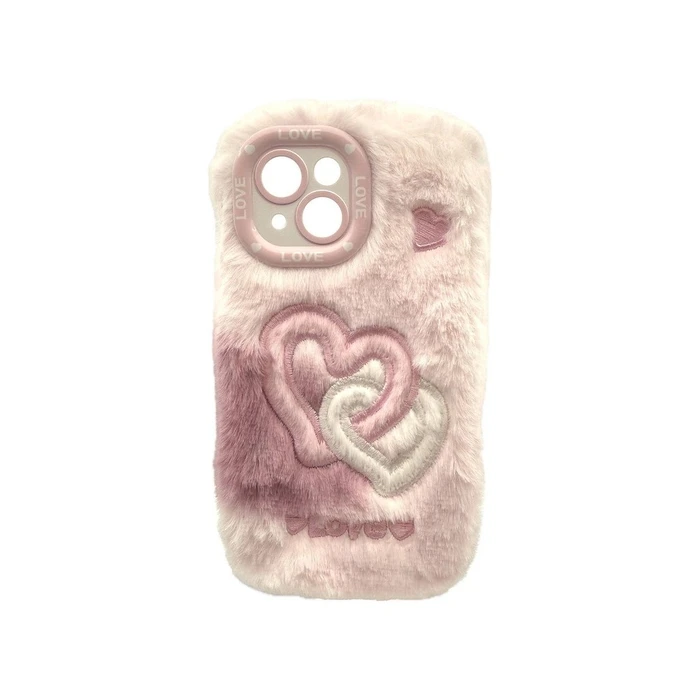 Θήκη Κινητού Realpower Flauschi 2,fluffy,weiss/rosa 15