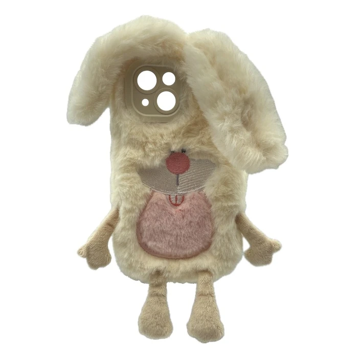 Θήκη Κινητού Realpower Flauschi 3,fluffy,weiss,iPhone 15