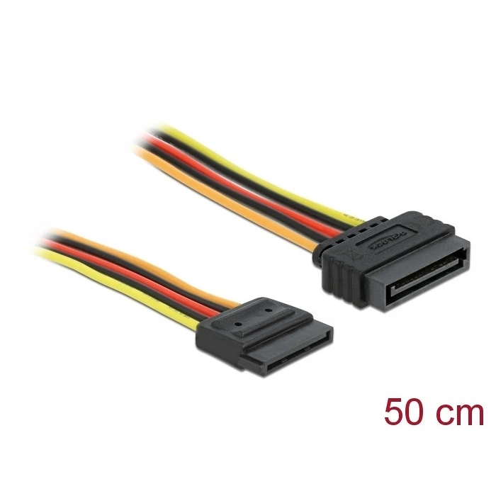 Καλώδιο Delock SATA 15Pin -> SATA 15Pin M/F 0.50m