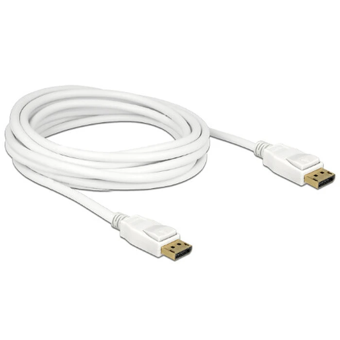 Καλώδιο Displayport Delock DP -> DP M/M 5.00m White 4K