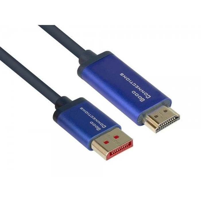 Αντάπτορας DisplayPort Goodconnections DP1.4-St.-HDMI2.0-St. Blue 5m