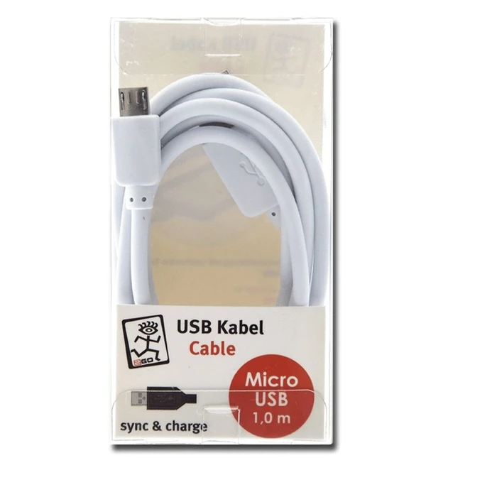 Καλώδιο USB 2GO charging/Data USB-A - Micro-USB 1m Nylon White