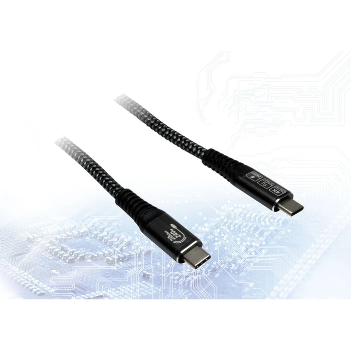 Καλώδιο USB Inter-Tech AC USB-C 3.2 Gen 2x2, 240W - 3m