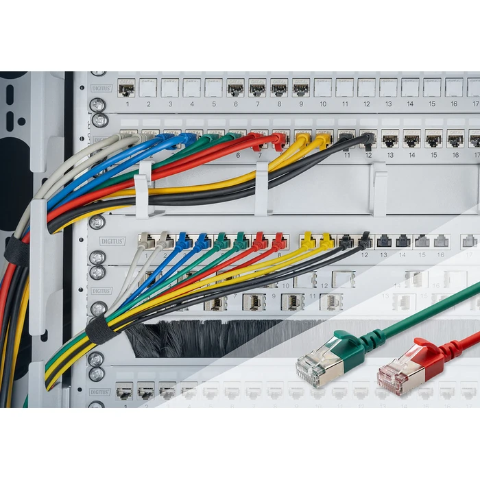 Καλώδιο Δικτύου Digitus CAT 6A F/FTP Slim 0,30m Yellow