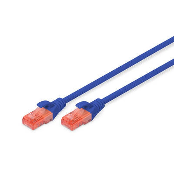 Καλώδιο Δικτύου Digitus Cat6 U/UTP 2xRJ45 0.5m Blue LSZH