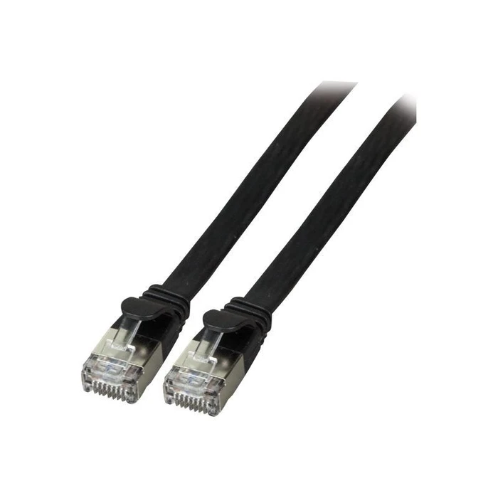Καλώδιο Δικτύου EFB RJ45 Flachpatchkabel U/FTP, Cat.6A, PVC, 1m, Black