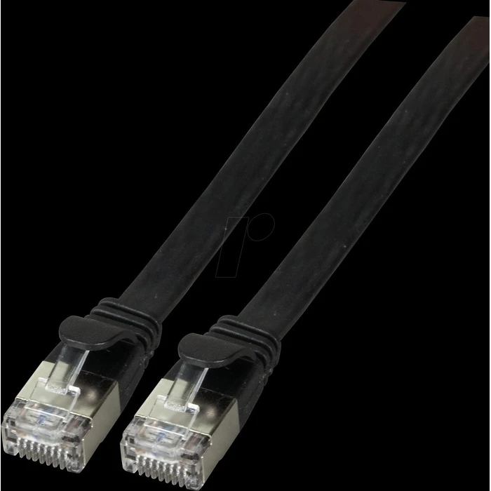 Καλώδιο Δικτύου EFB RJ45 Flachpatchkabel U/FTP, Cat.6A, PVC, 1m, Black