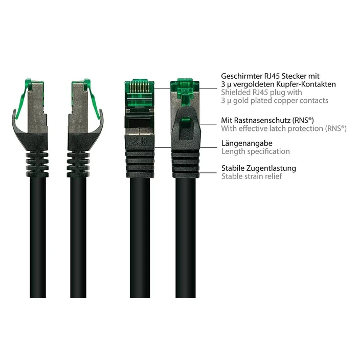 Καλώδιο Δικτύου Goodconnections Cat.6A Outdoor HF Black 100m