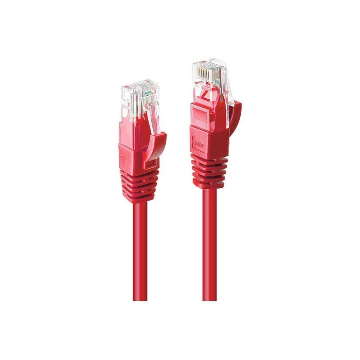 Καλώδιο Δικτύου Lindy Cat6 U/UTP Red 0.30m