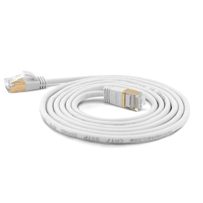 Καλώδιο Δικτύου Wantec SSTP CAT7 Ste. CAT6a d=4mm 0,10m White