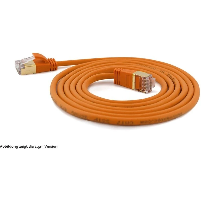 Καλώδιο Δικτύου Wantec SSTP CAT7 Ste. CAT6a d=4mm 0,50m Orange