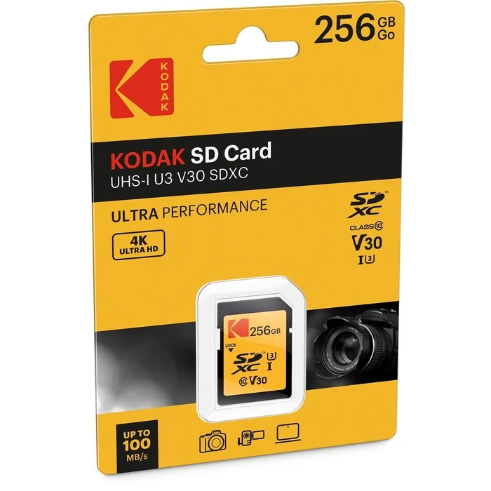 Κάρτα Μνήμης SD 256GB Kodak UHS-I U3 V30 Ultra