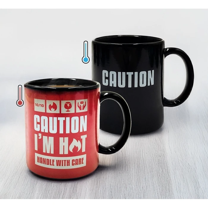 Κούπα Mad Monkey - Tasse "Caution I am Hot" - with color change