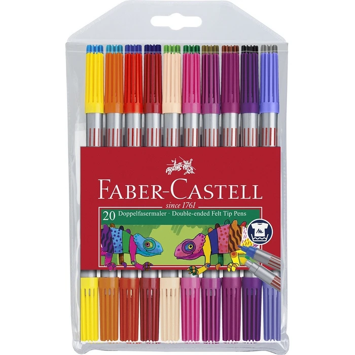 Μαρκαδόροι Faber-Castell Double fiber pen Case of 20