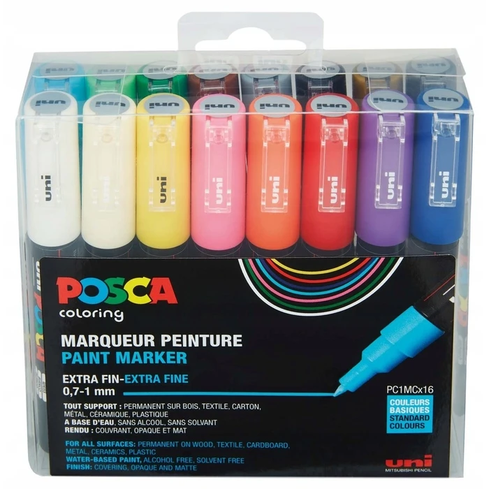 Μαρκαδόροι Posca Marker UNI PC-1MC 16er Set