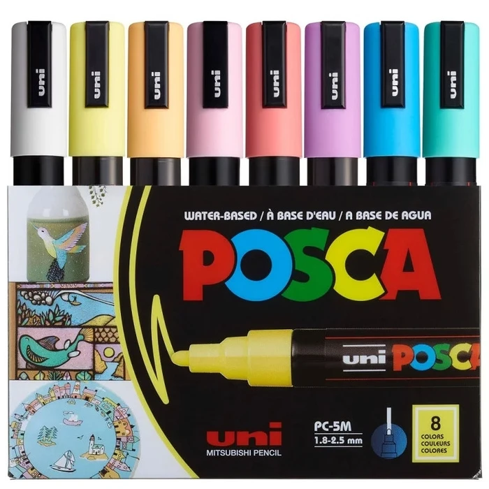 Μαρκαδόροι Posca Marker UNI PC-5M 8Case of Pastell