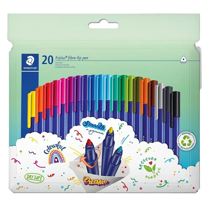 Μαρκαδόροι Staedtler Fasermaler triplus color rPP 20St