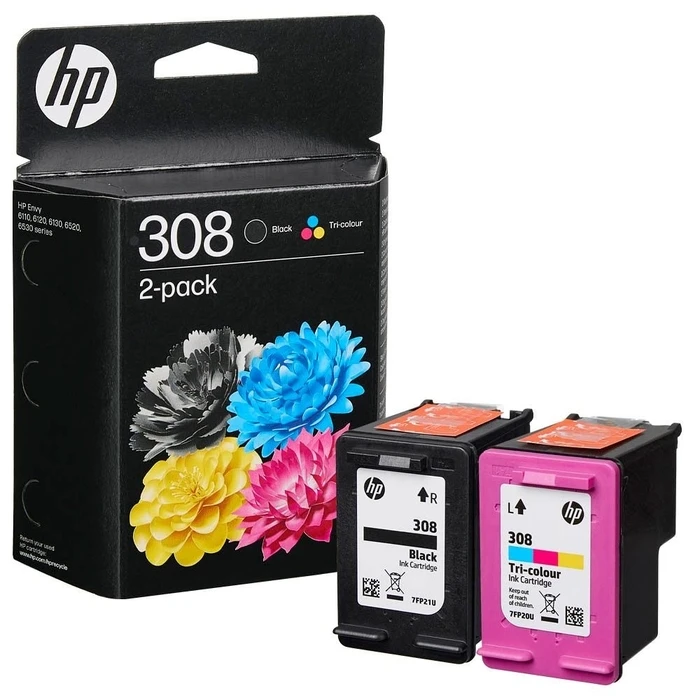 Μελάνι HP 308 Black+tricolor ink cartridge