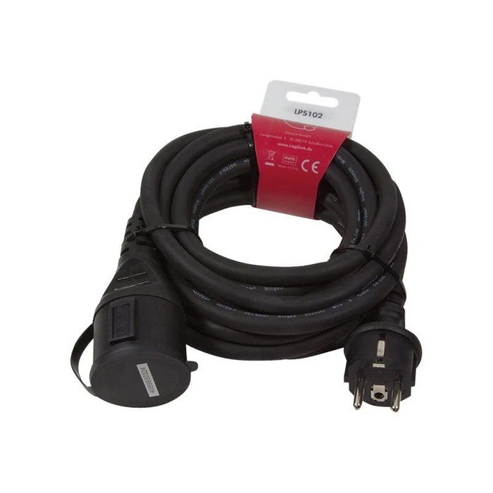 Μπαλαντέζα Logilink Strom-Extension 5m Black