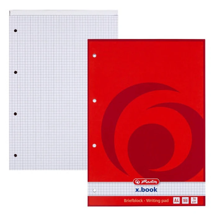Όπλοκ Σχεδίου Herlitz letter pad A4 100 sheets kariert 4-Loch geleimt