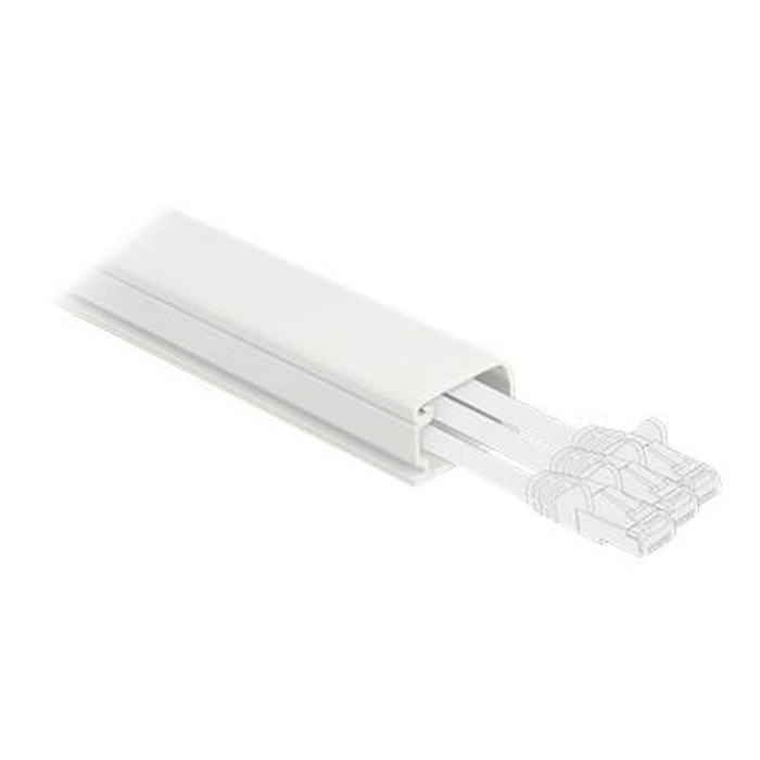 Οργανωτής Καλωδίων Delock with Lid self-adhesive 22x15mm, 1m White