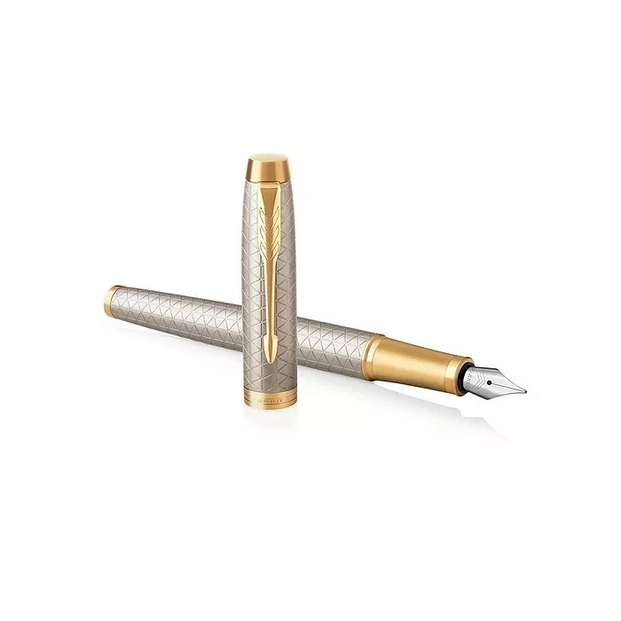 Πένα Γραφής Parker Fountain IM Premium Warm Silver F Blue Gift Box