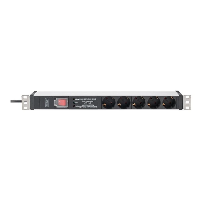 Πολύπριζο Digitus PDU 1HE 5x Schuko 16A Exits 230V/16A Black