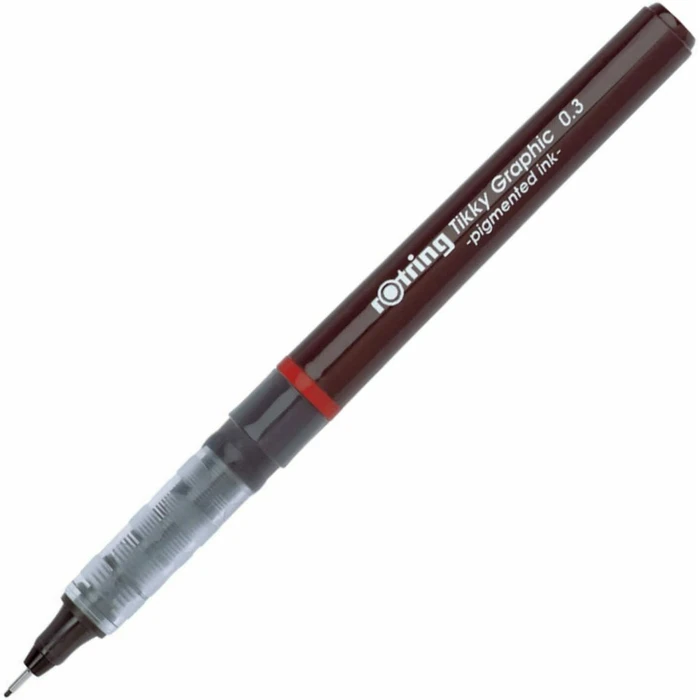 Ραπιδογράφος Rotring Feinfiber Tikky Graphic 0,3mm Black 1 Stk