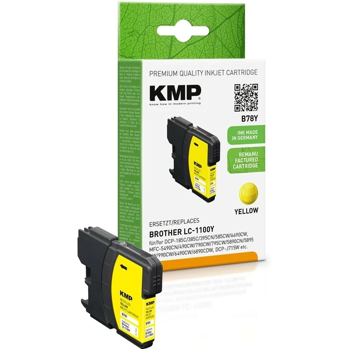 Μελάνι Συμβατό KMP Brother LC-1100Y 325 S. Yellow remanufactured