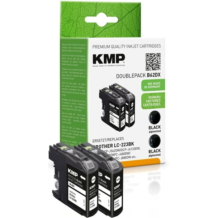 Μελάνι Συμβατό KMP Brother LC-223BK Black Doppelp. 2x550S. B62DX