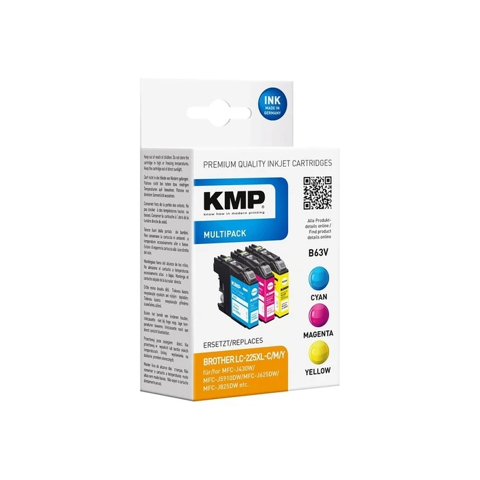 Μελάνι Συμβατό KMP Brother LC-225XL C/M/Y Multip. 3x1200S. B63V