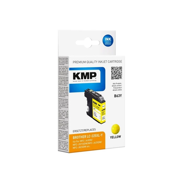Μελάνι Συμβατό KMP Brother LC-225XLY 1200 S. Yellow remanufactured