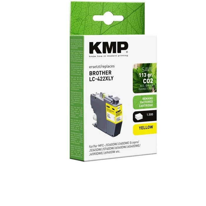 Μελάνι Συμβατό KMP Brother MFC-J5340DW LC422XLY Yellow 1500S. 20ml remanufactured