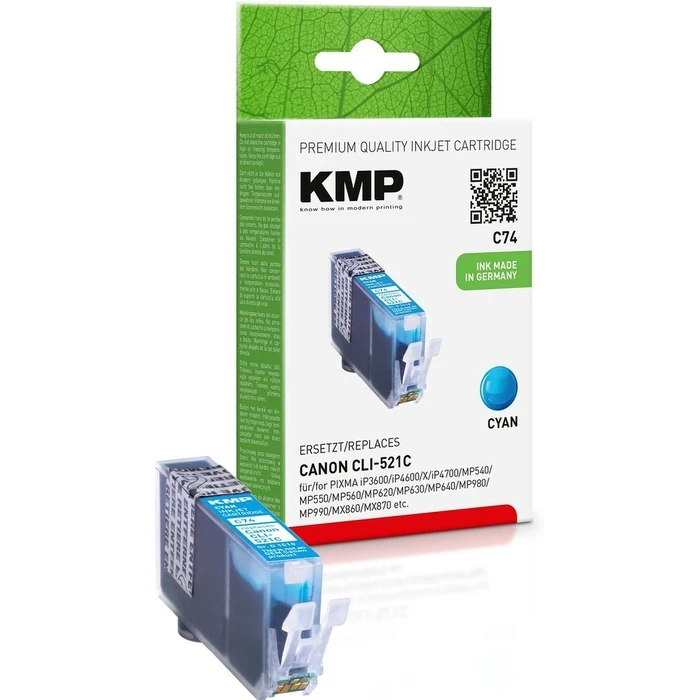 Μελάνι Συμβατό KMP Canon CLI521C cyan 535 S. C74 compatible
