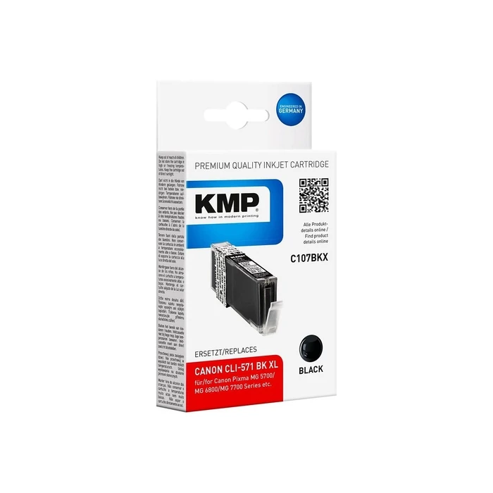 Μελάνι Συμβατό KMP Canon CLI571 BK XL Black 425 S. C107BKX compatible