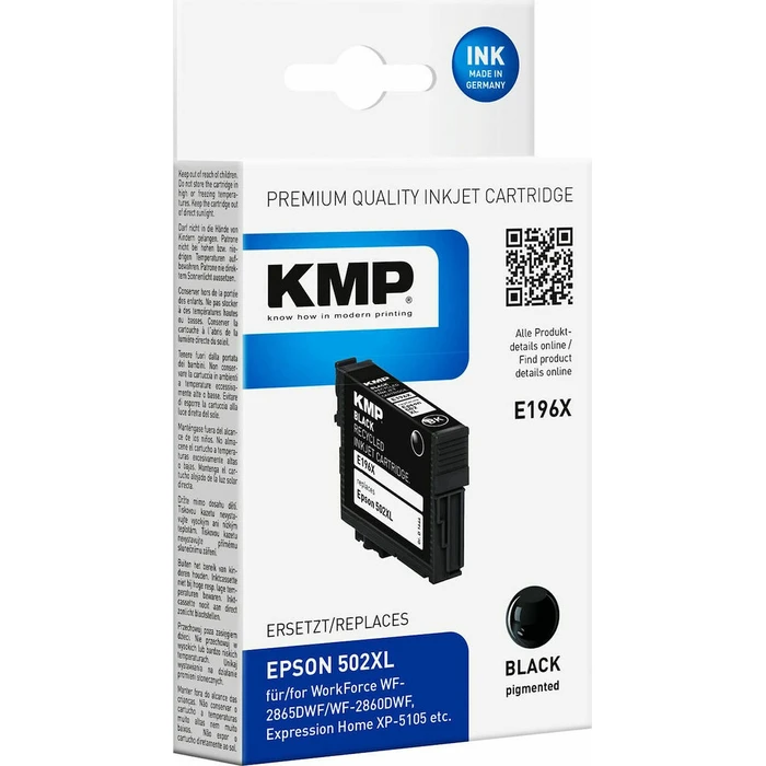 Μελάνι Συμβατό KMP Epson 502XL Black 550 S. E196X remanufactured