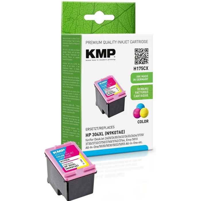 Μελάνι Συμβατό KMP HP 304XL (N9K07AE) 3-color 300 S. H175CX refilled