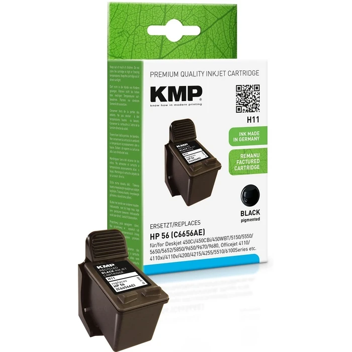 Μελάνι Συμβατό KMP HP C6656AE Nr.56 Black 520 S. H11 refilled