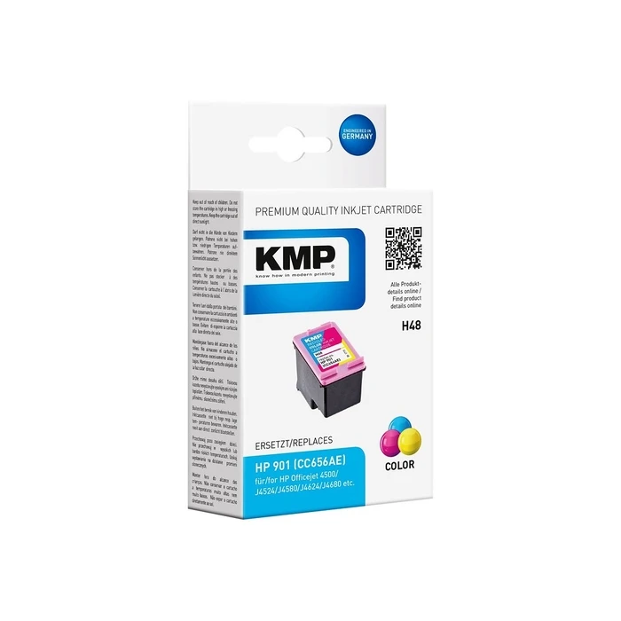 Μελάνι Συμβατό KMP HP CC656AE Nr.901XL color 360 S. H48 refilled